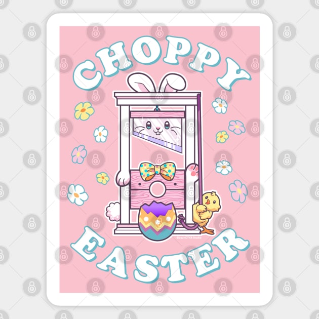 Choppy Easter Cute Bunny Guillotine Magnet by CTKR Studio